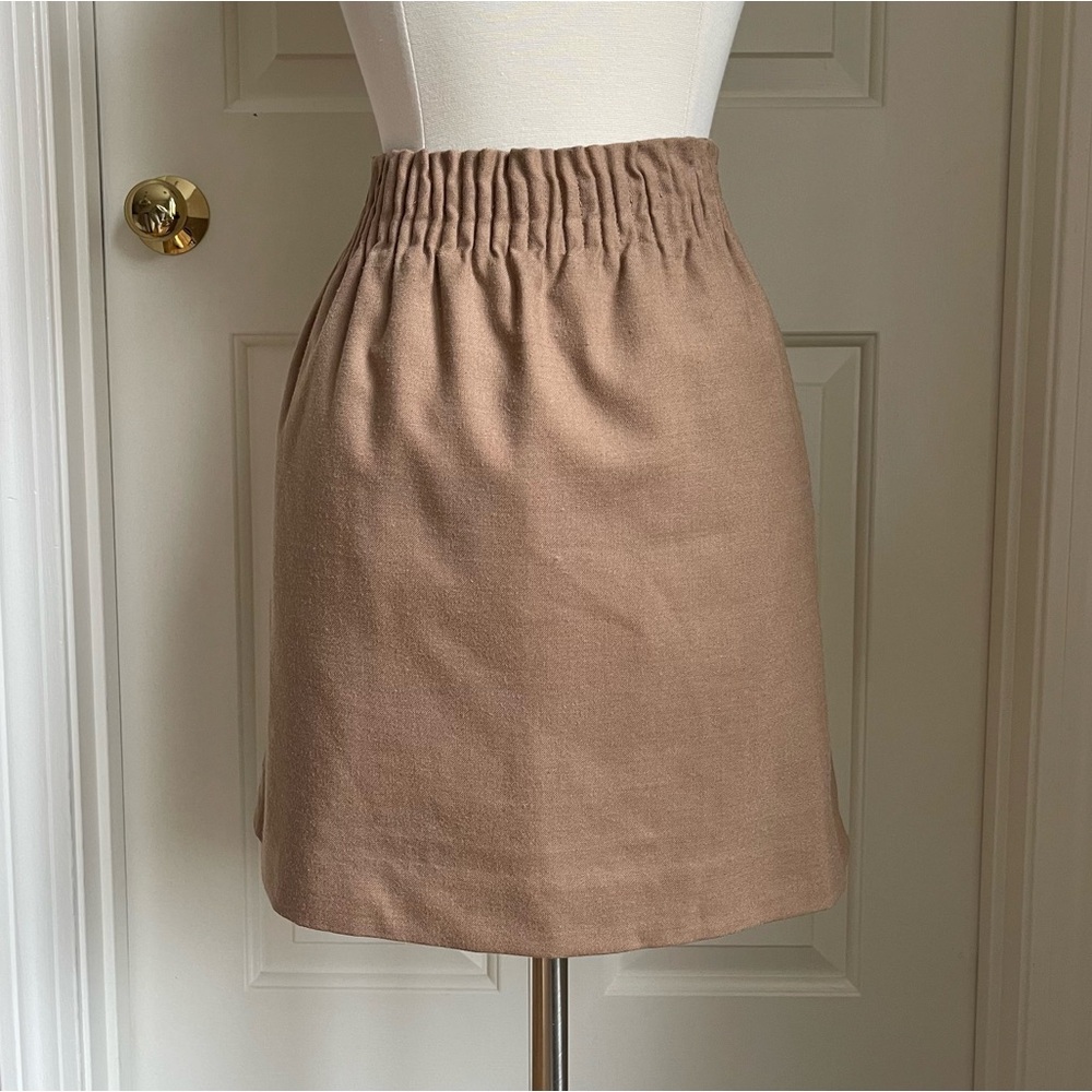 JCrew Tan Paper Bag Skirt